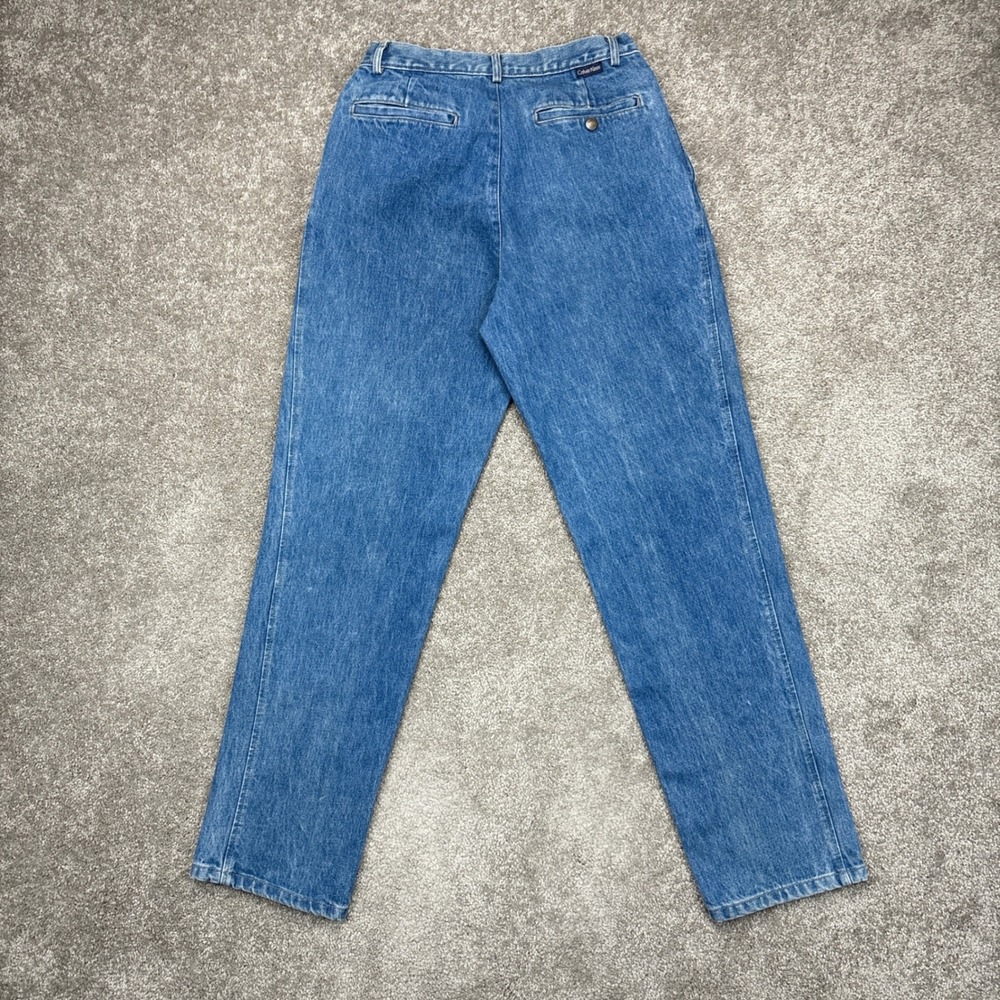 Vintage 70s Calvin Klein Pleated Straight Leg Jeans Size 31 (Fits 28x32)‎
